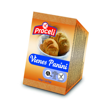 Vienes-Panini gluten-free from Proceli is an ideal bread for sandwiches or to accompany a meal. It needs to be finished off in the oven.