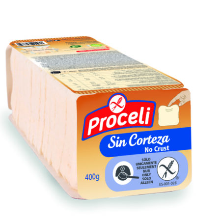 Blandito, sin corteza y sin gluten con Proceli