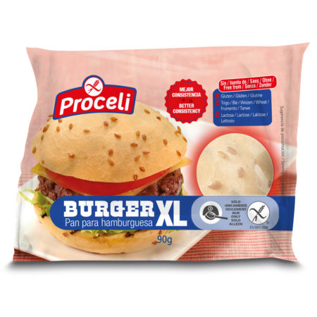 Pan de hamburguesa sin gluten de Proceli con mejor consistencia que antes
